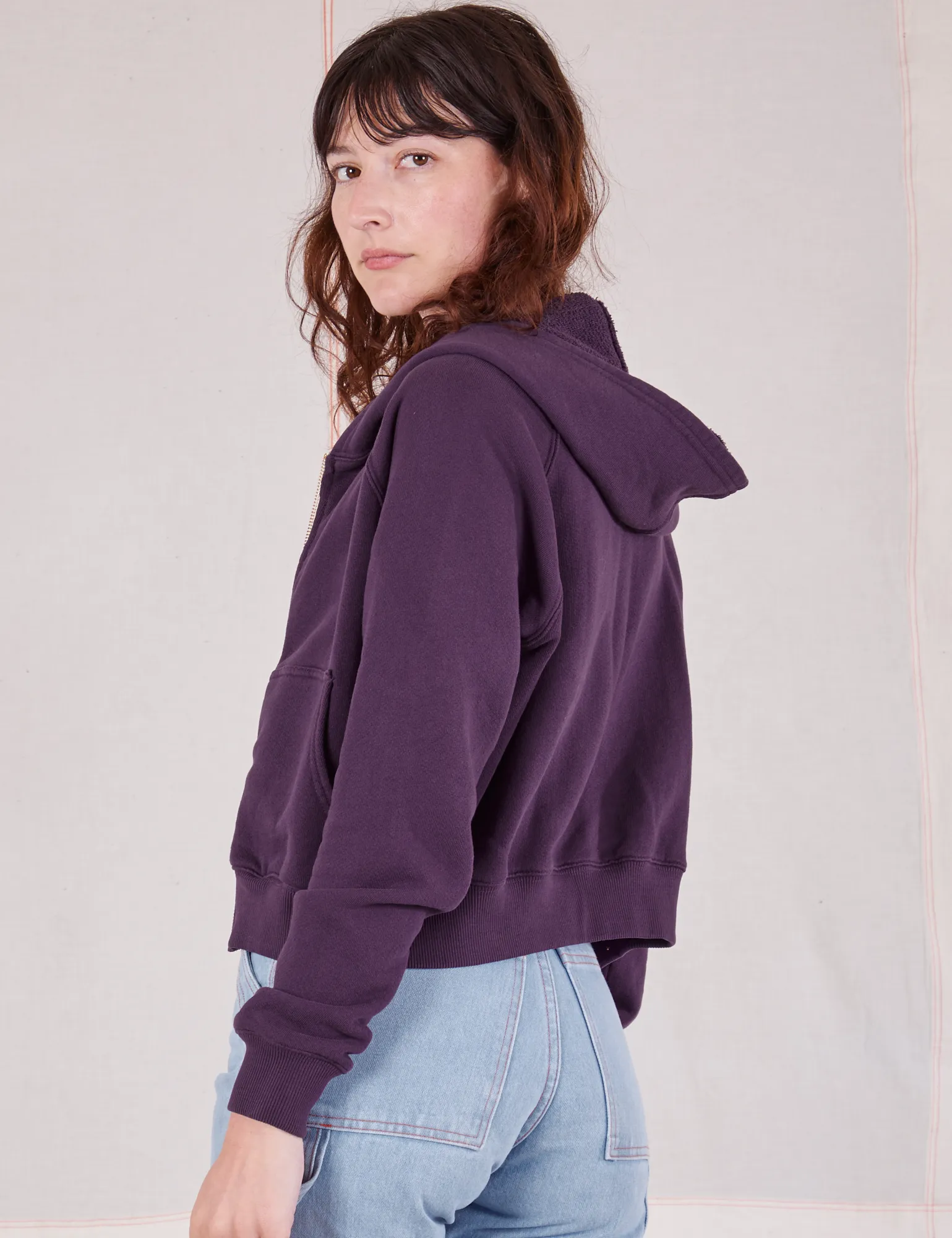 Cropped Zip Hoodie - Nebula Purple *FINAL SALE*