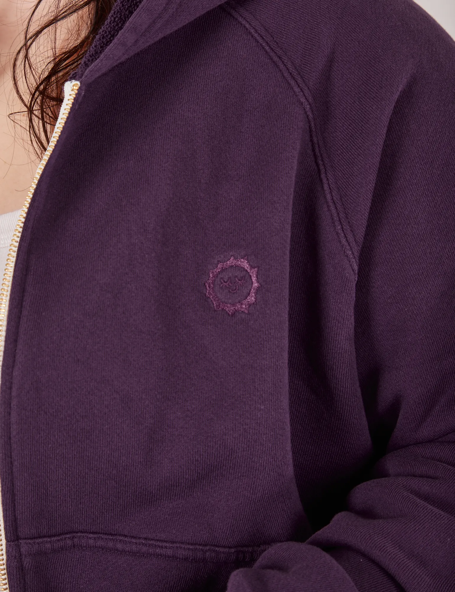 Cropped Zip Hoodie - Nebula Purple *FINAL SALE*