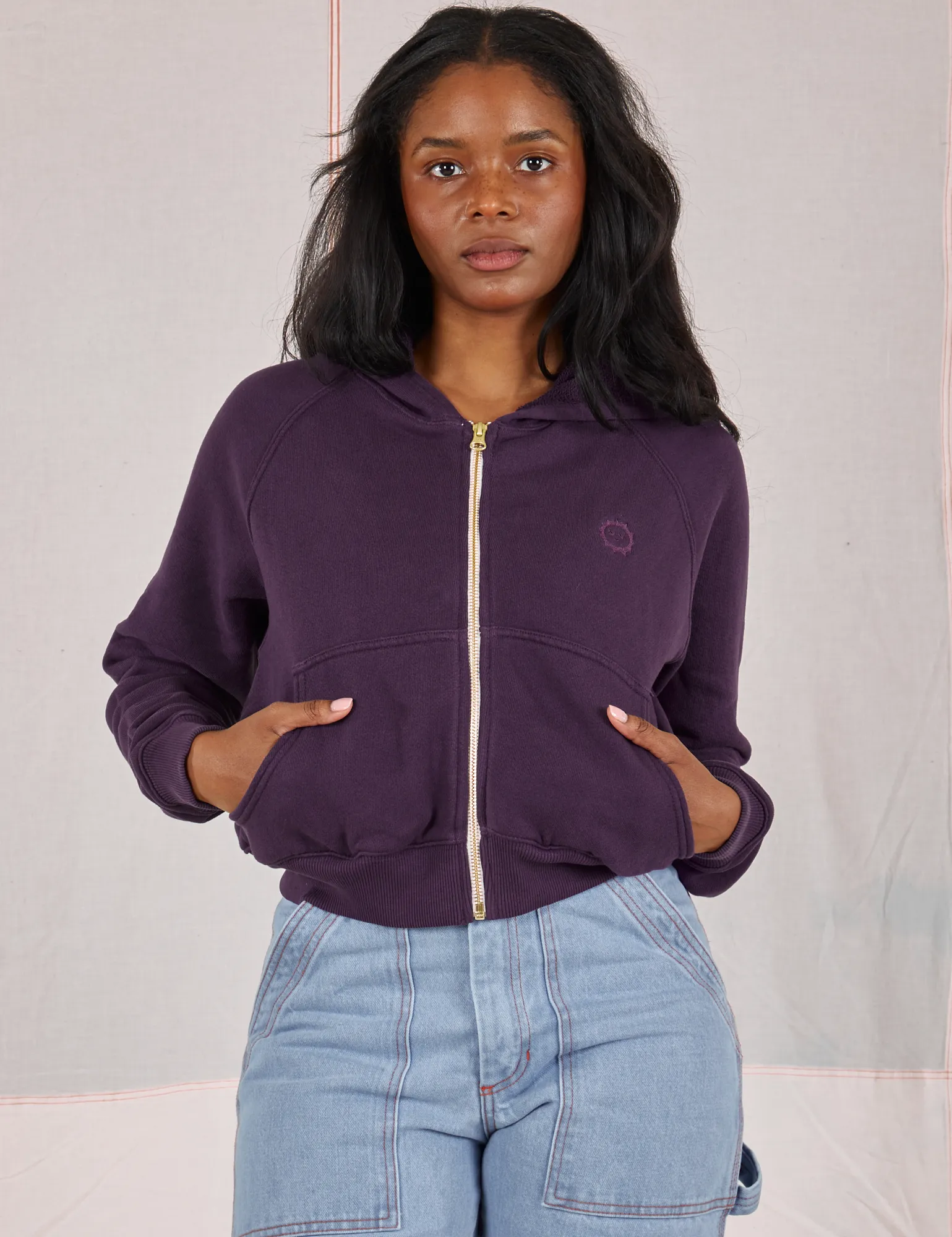 Cropped Zip Hoodie - Nebula Purple *FINAL SALE*