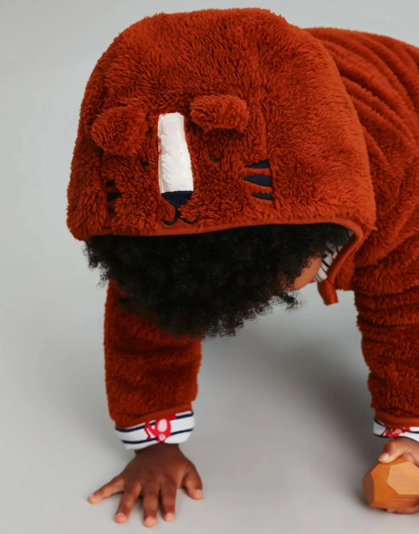 Cuddle Zip Through Recycled Fleece - Tigorange | Joules