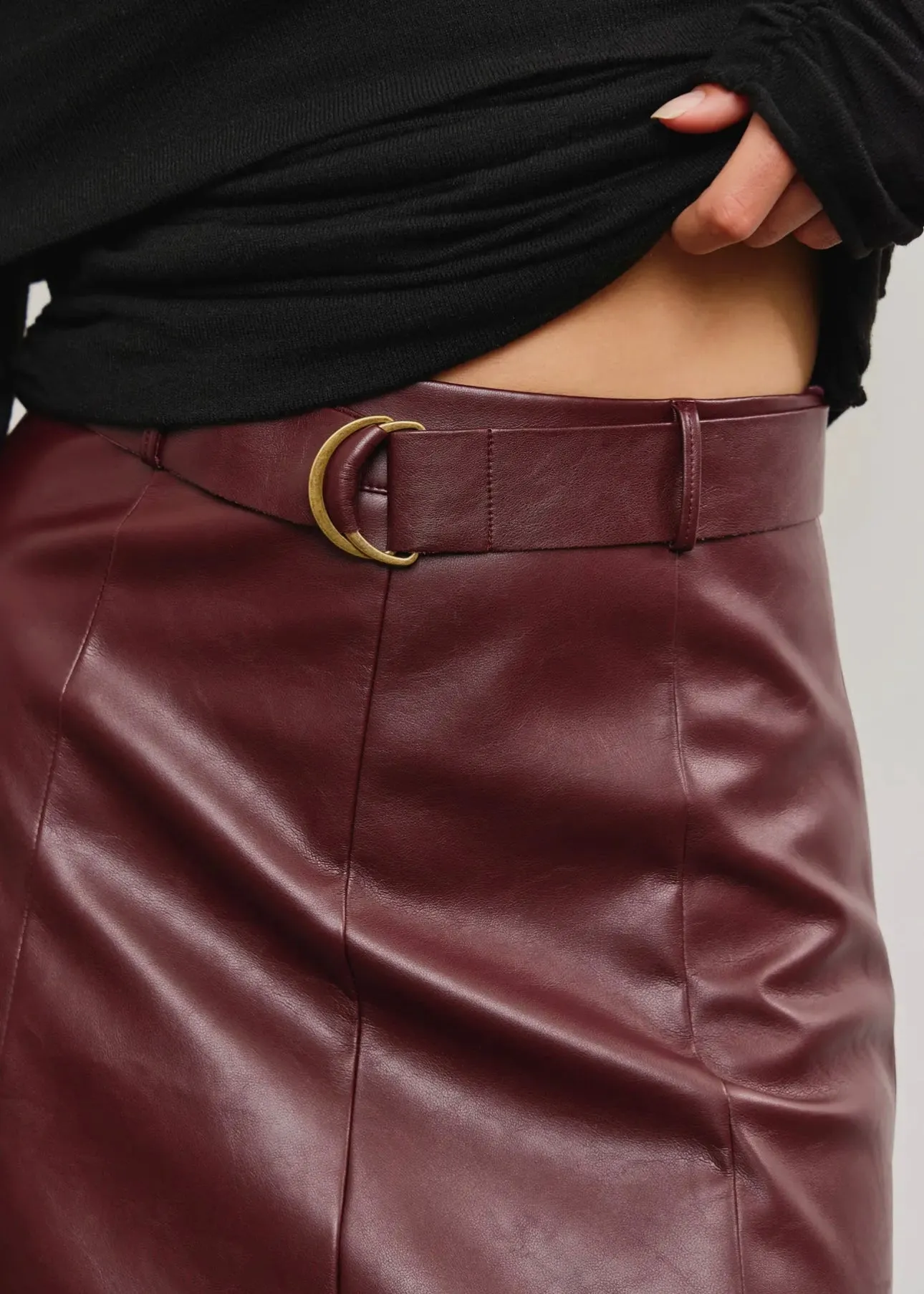 Dahlia Nights Leather Skirt