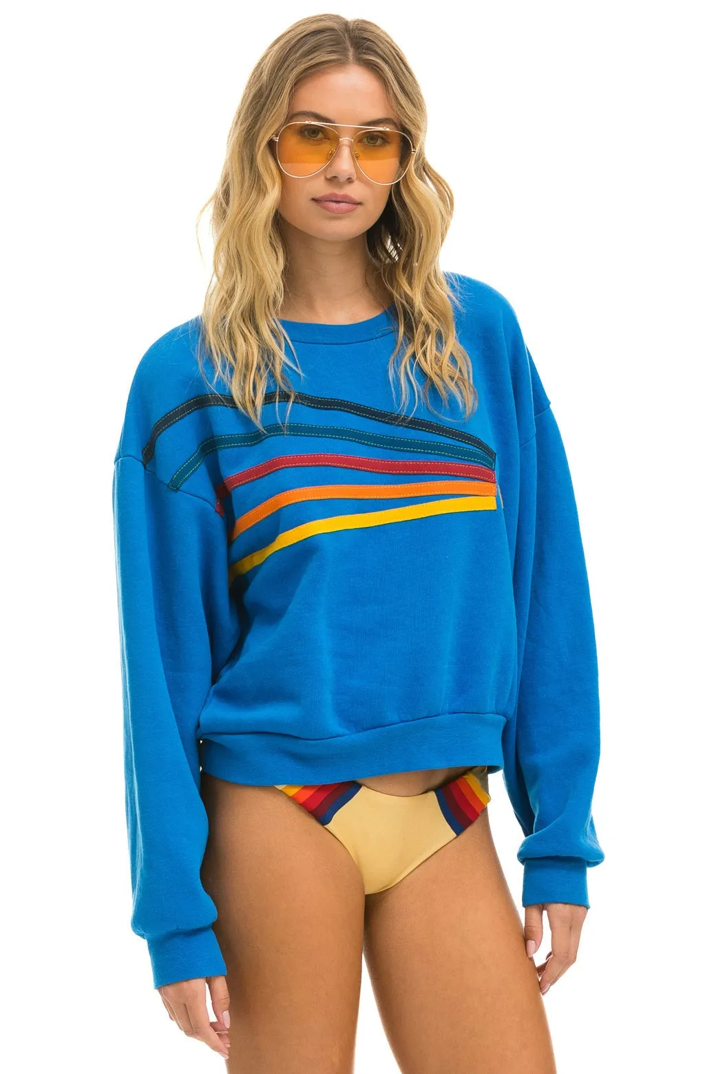 DAYDREAM RELAXED CREW SWEATSHIRT - OCEAN