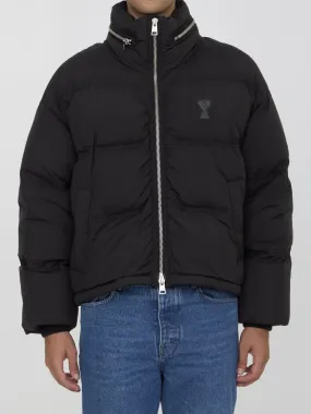 DOWN JACKET WITH LOGO PATCH