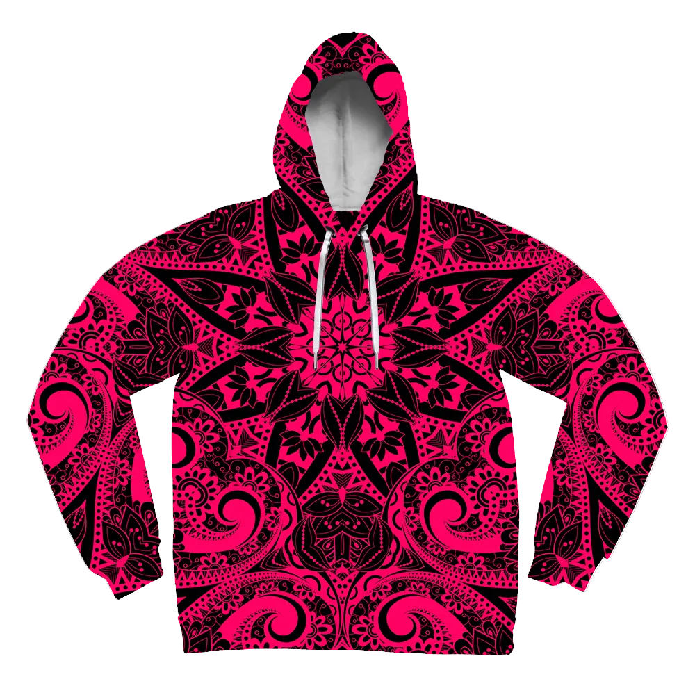 Electro Pink Mandala Unisex Hoodie