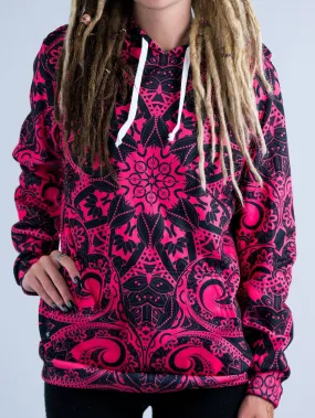 Electro Pink Mandala Unisex Hoodie