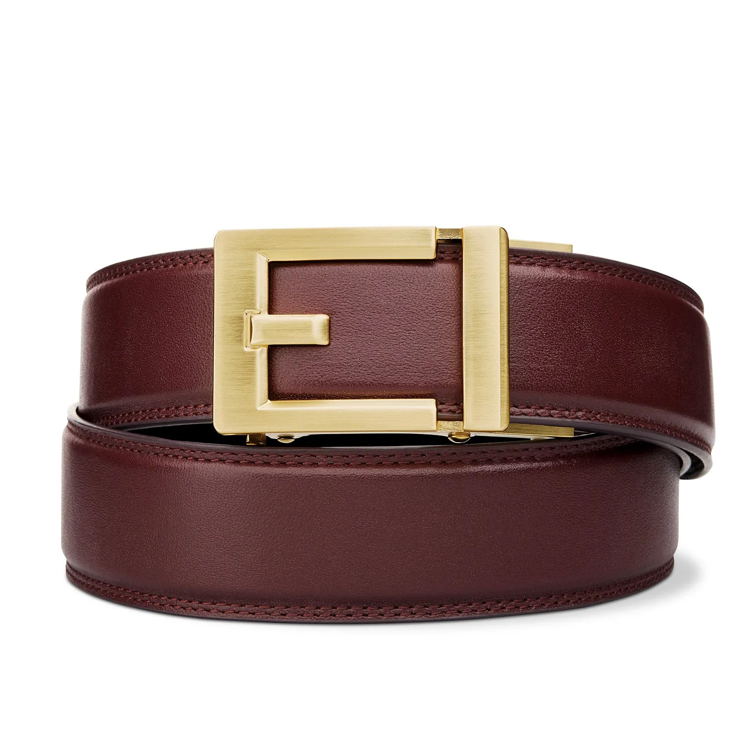 EXPRESS BRASS BUCKLE  |  CLASSIC LEATHER BELT 1.37"