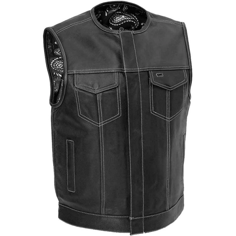 First Mfg Mens Bandit Concealment Leather Vest