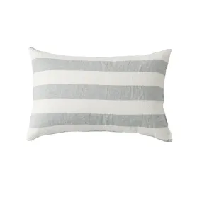 Fog Stripe 100% Linen Standard Pillowcase Set