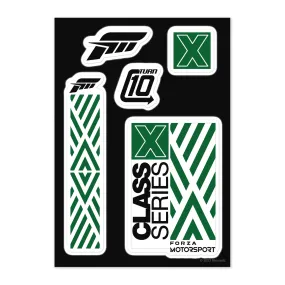 Forza Motorsport Class Series X  Decal Sticker Sheet