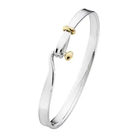 Georg Jensen Torun Silver With Yellow Gold Bangle