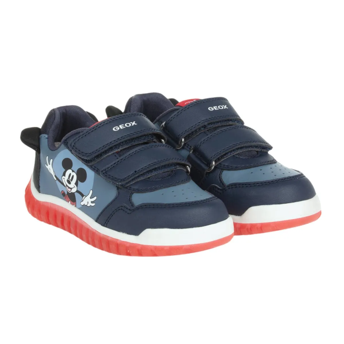 Geox Toddler's (Sizes 23-27) Lightyloo Mickey Light-Up Navy/Red