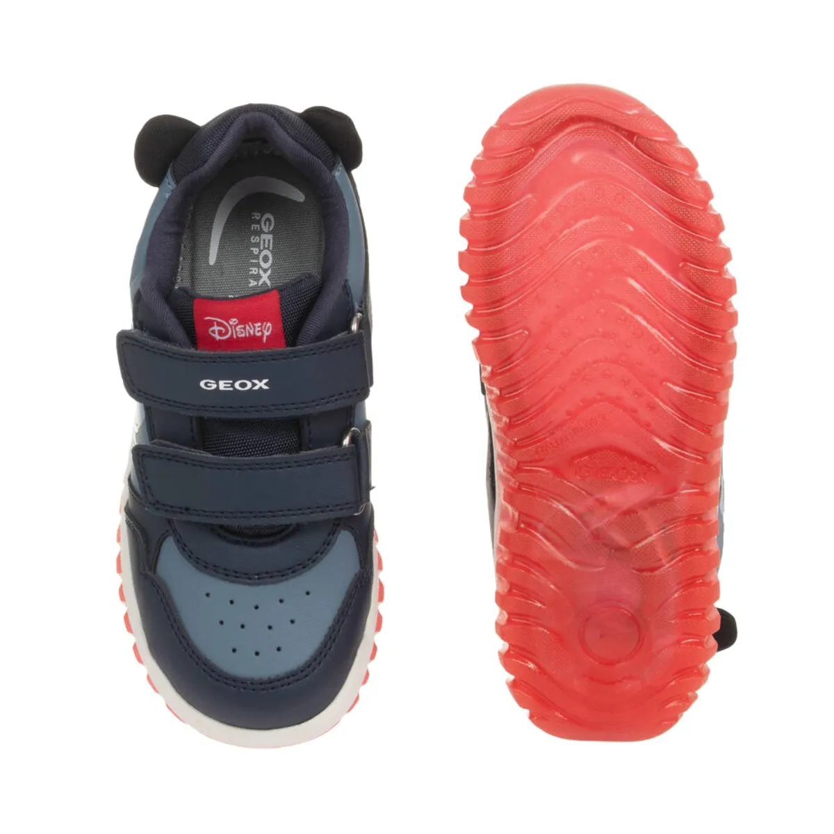 Geox Toddler's (Sizes 23-27) Lightyloo Mickey Light-Up Navy/Red