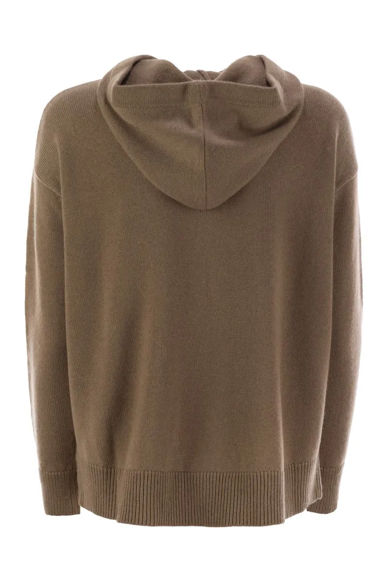 GORIZIA - WOOL AND CASHMERE KNIT SWEATSHIRT