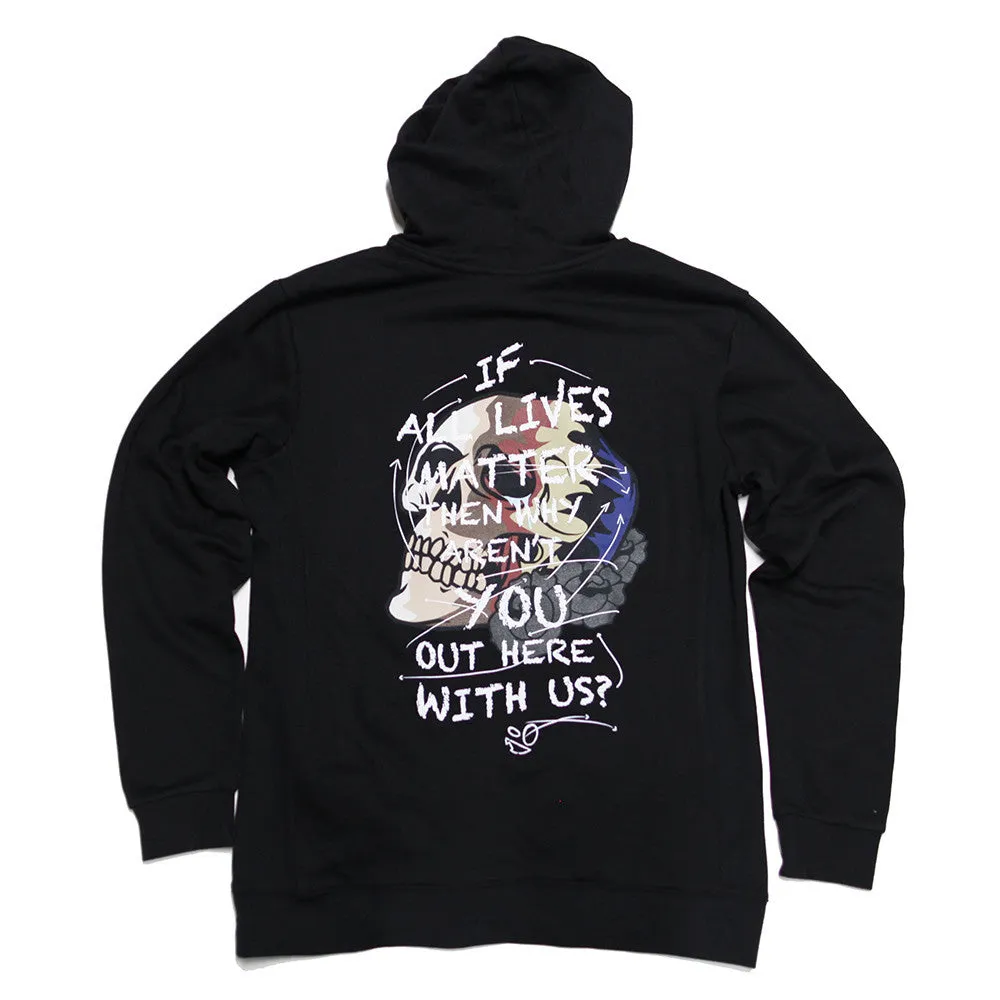 IF ALL LIVES MATTER Black French Terry Hoodie