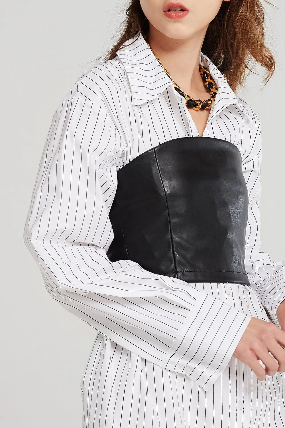 Joy Pleather Tube Top