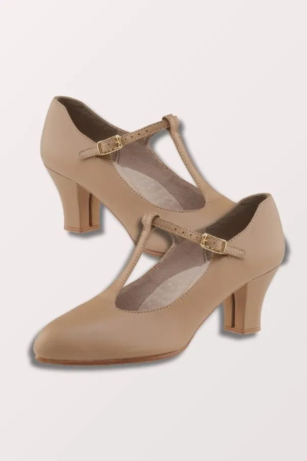 Jr Footlight T-Strap Character Shoes (2 Inch Heel) - Caramel