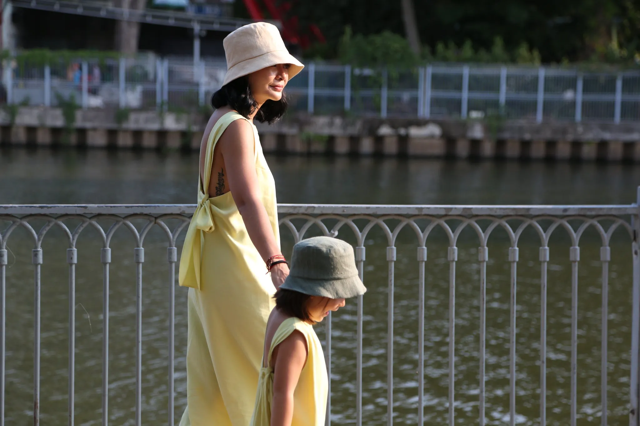 KIDS Unisex Mushroom Bucket Hat - Seaweed Green