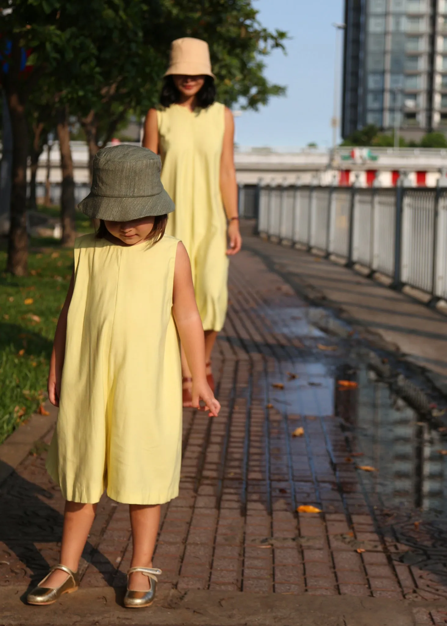 KIDS Unisex Mushroom Bucket Hat - Seaweed Green