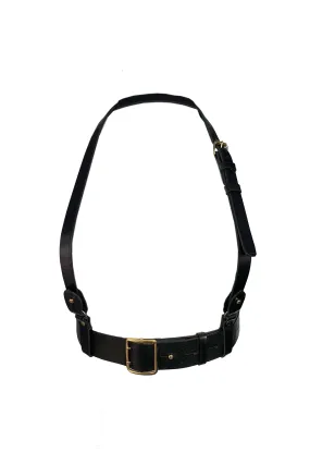 Leather Halter Harness and Belt Set