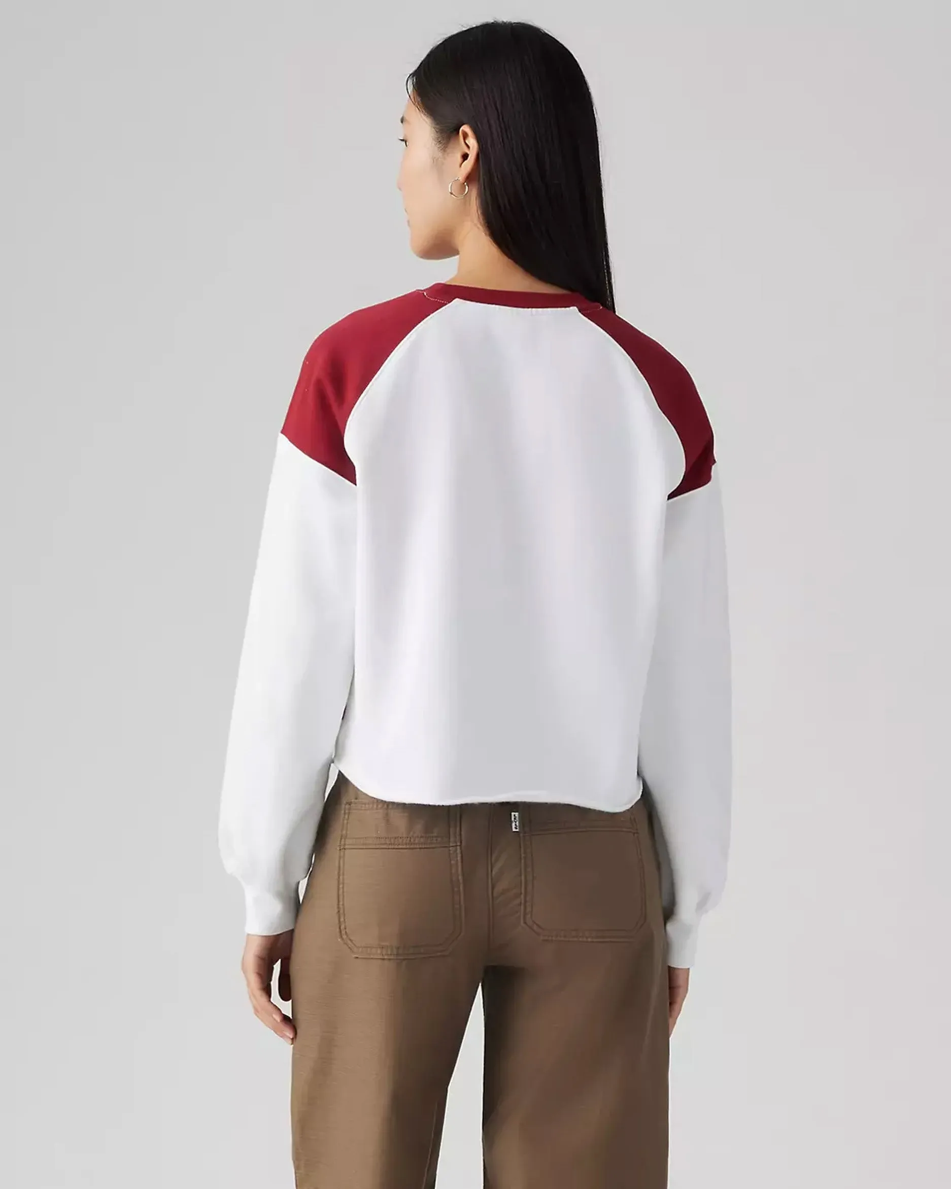 Levi's Womens Graphic Campout Crew Sweat - Bright White / Sundried Tomato