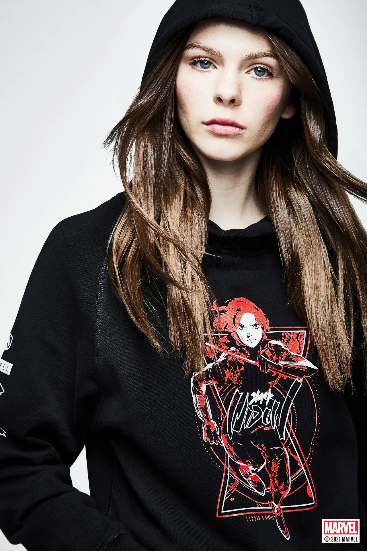 LIQUID x MARVEL BLACK WIDOW HOODIE