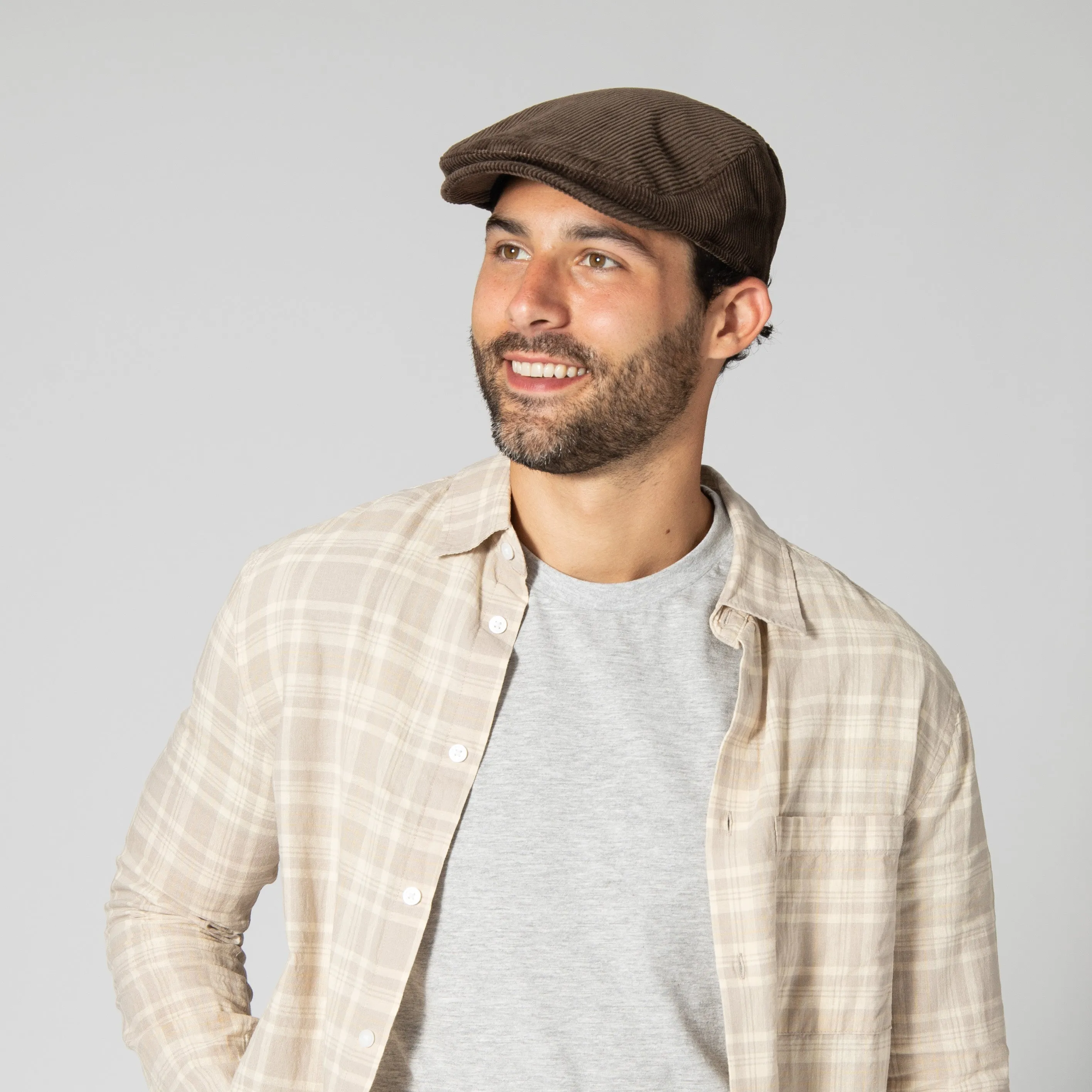 Men's Corduroy Driver With Plaid Lining