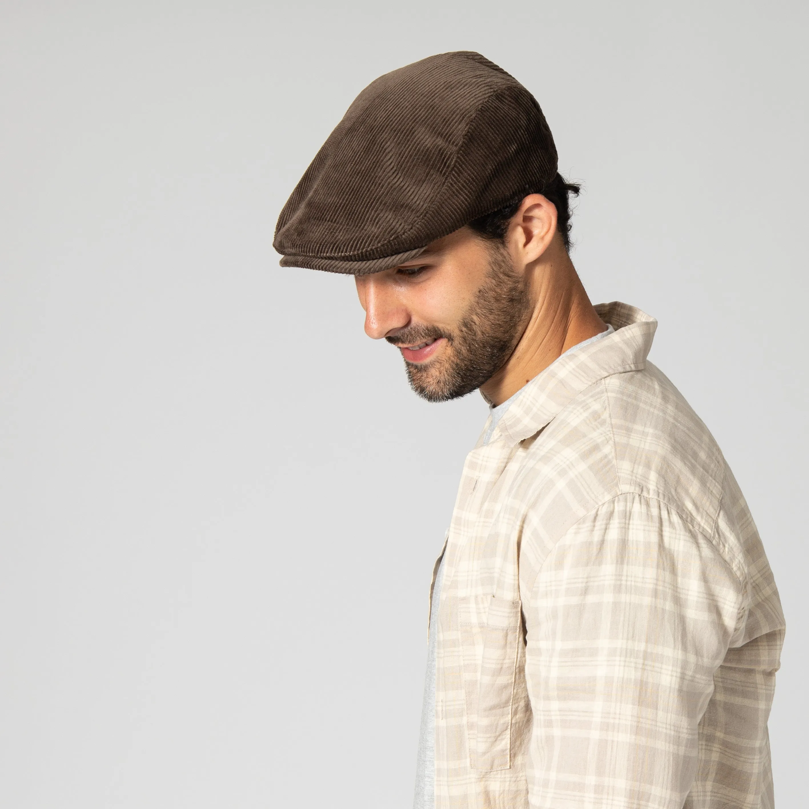 Men's Corduroy Driver With Plaid Lining