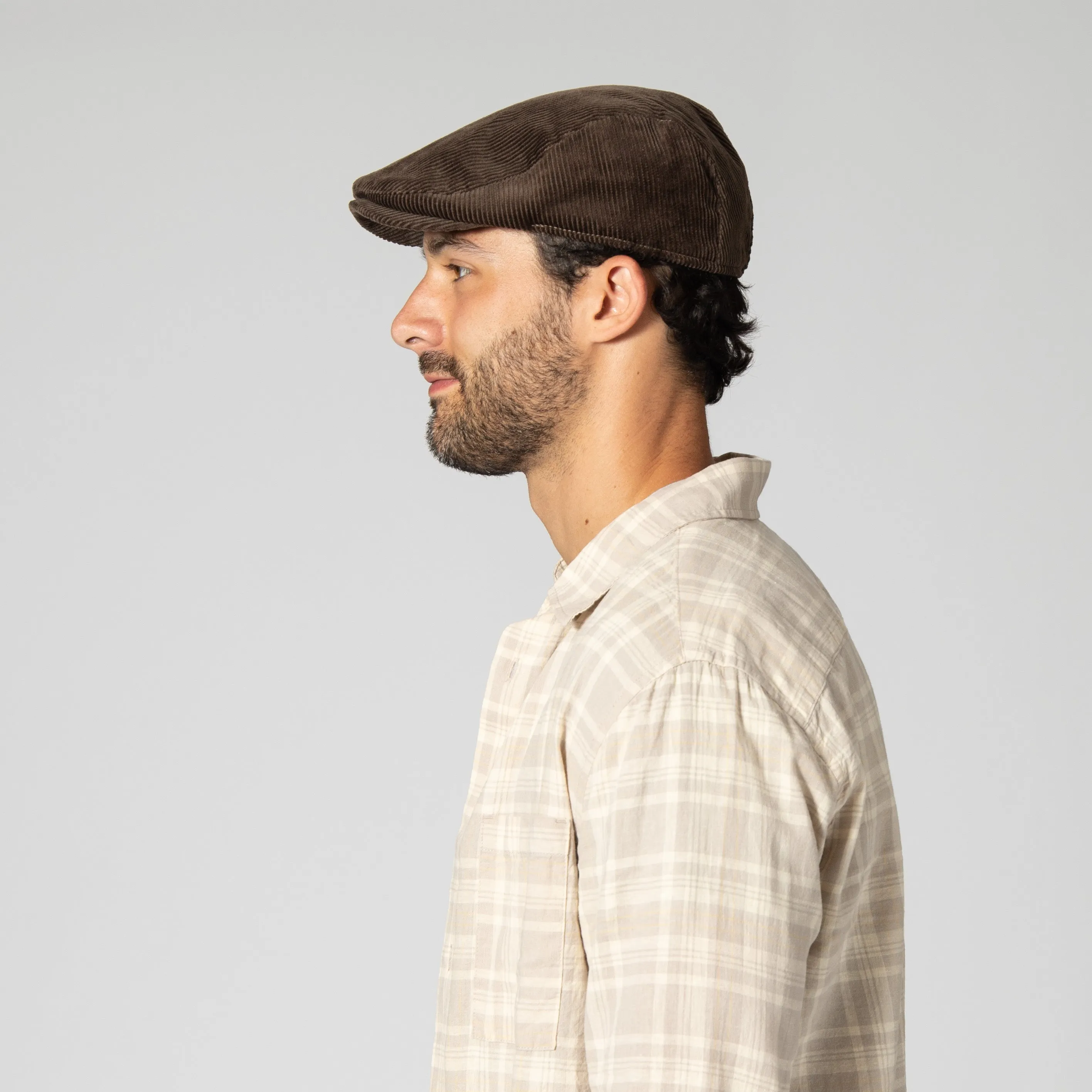 Men's Corduroy Driver With Plaid Lining