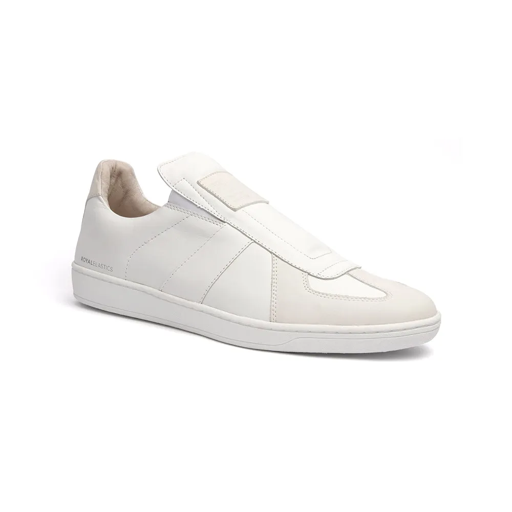 Men's Smooth White Leather Low Tops 01592-000