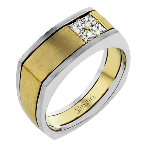 Men's Wedding Band In 14k Or 18k Gold With Diamonds