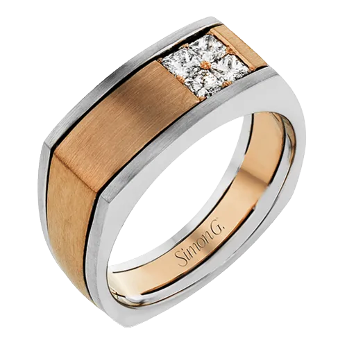 Men's Wedding Band In 14k Or 18k Gold With Diamonds