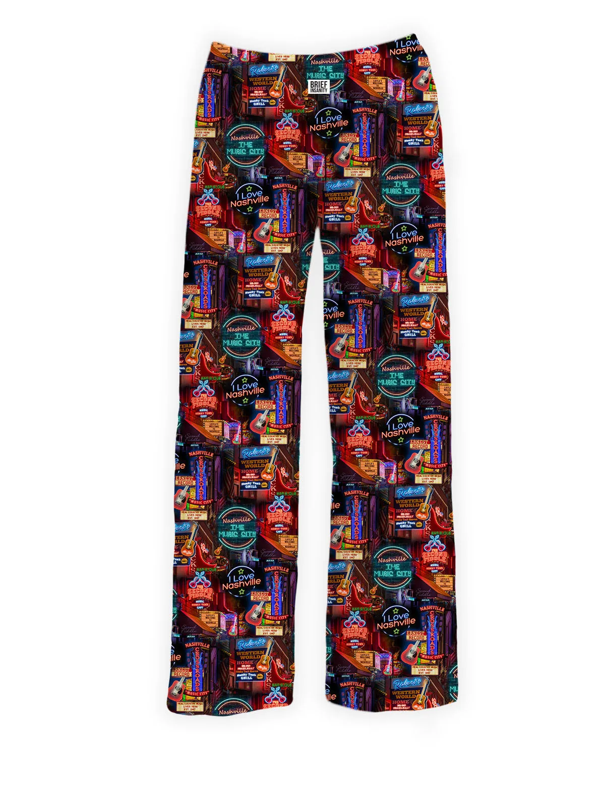 Nashville Neon Sign Pattern Lounge Pants