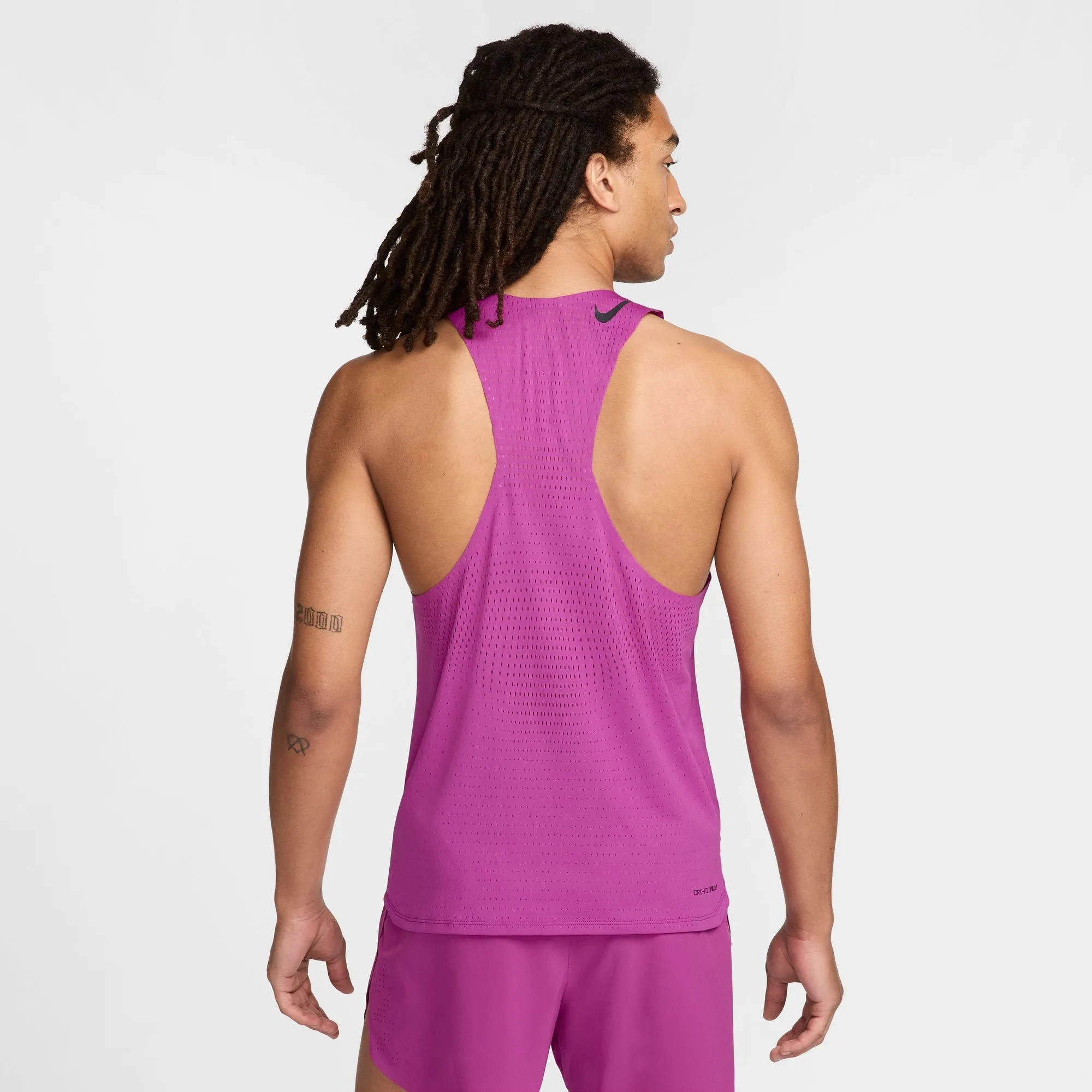 Nike Men's Dri-FIT AeroSwift ADV Running Vest Hot Fuchsia / Black