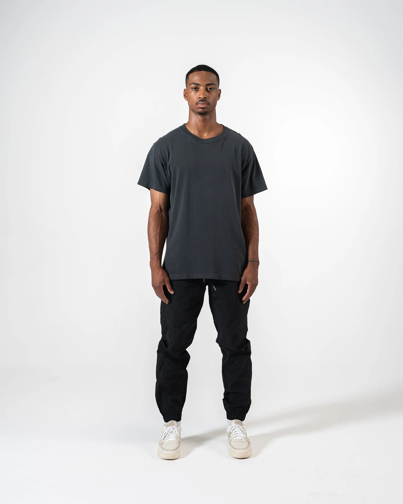 NYLON WARM UP PANT - BLACK