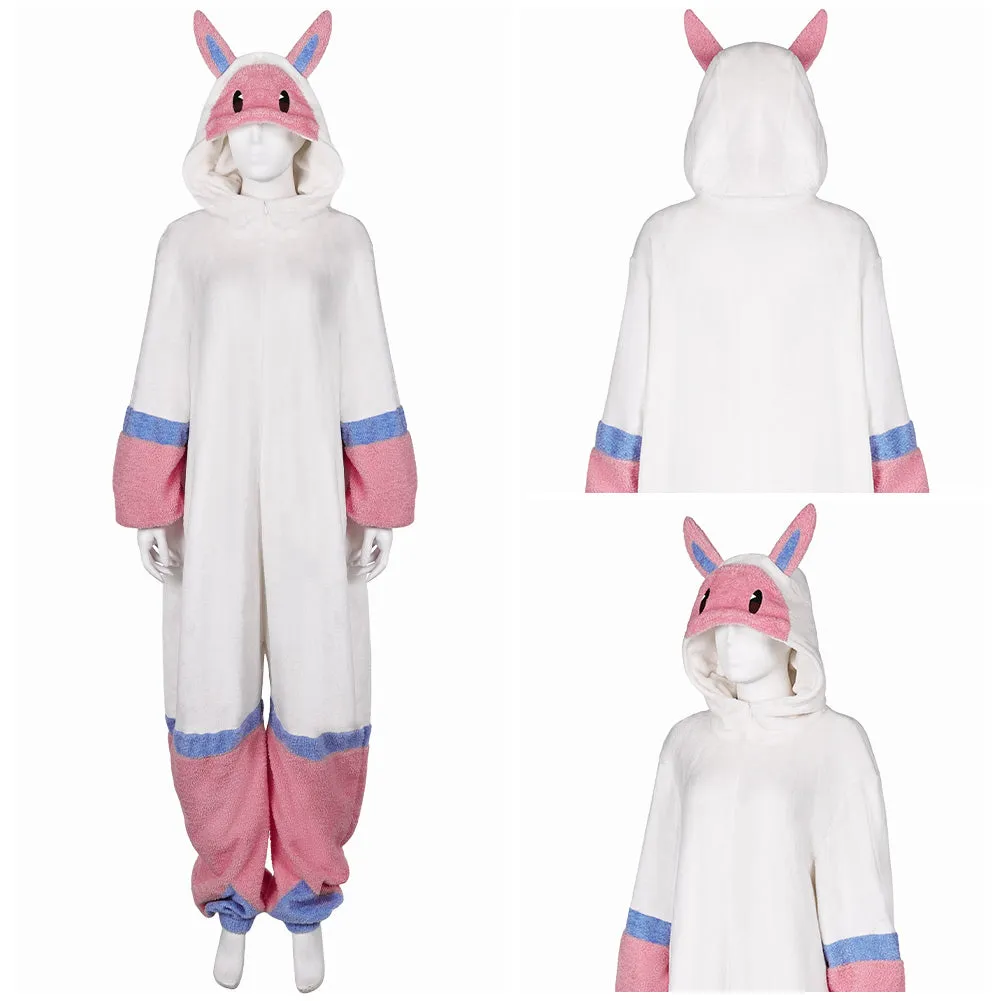 Palworld Plush one-piece pajamas Cosplay Costume Outfits Halloween Carnival Suit Melpaca