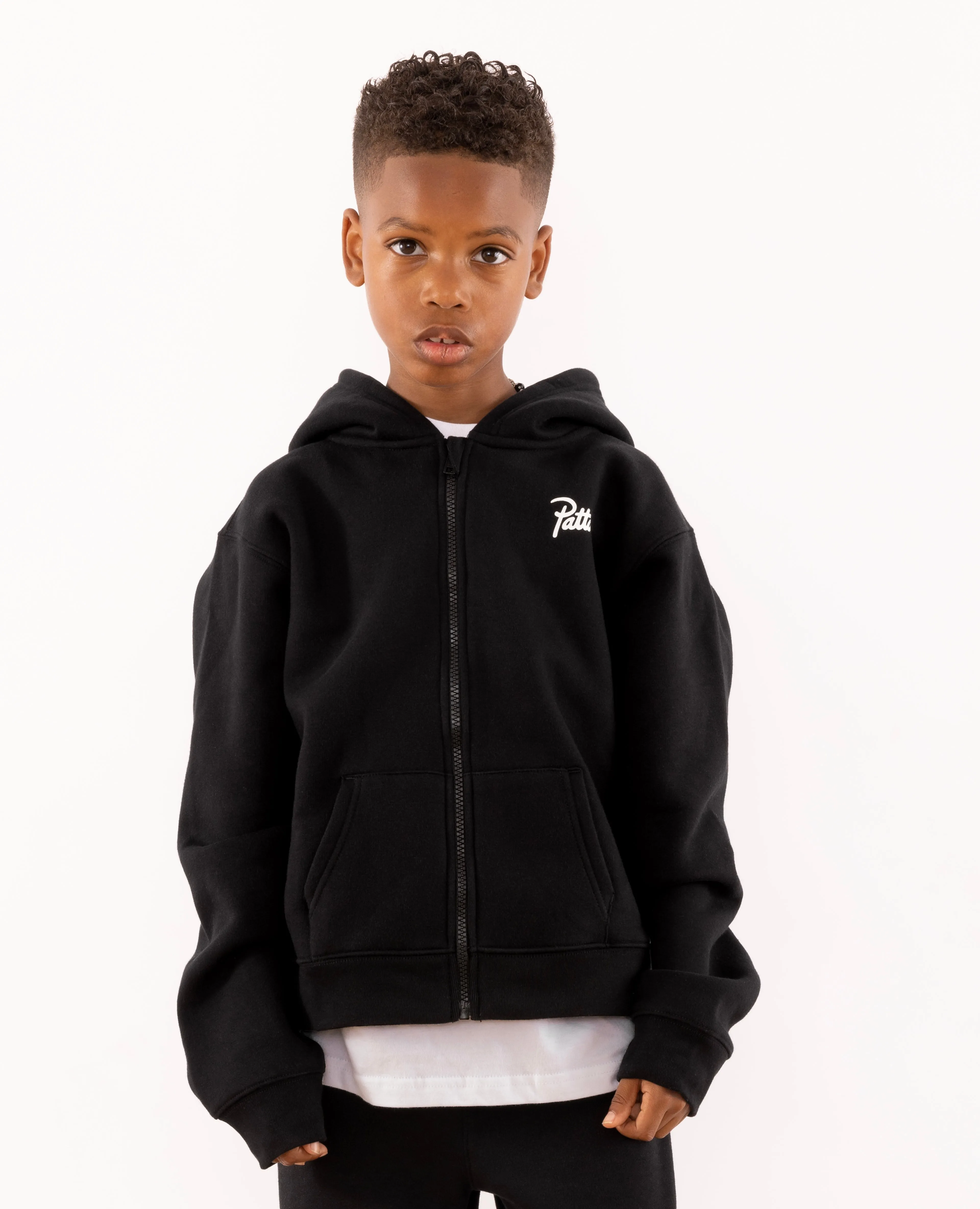 Patta Kids Zip Hooded Sweater (Black)