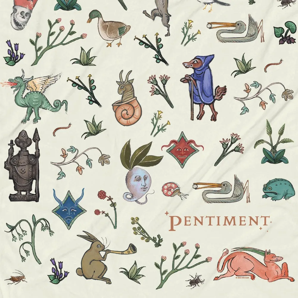 Pentiment Marginalia Beach Towel