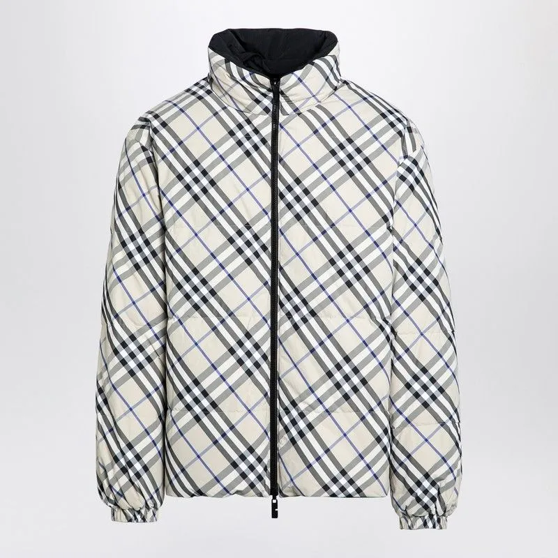 REVERSIBLE DOWN JACKET WITH CHECK PATTERN