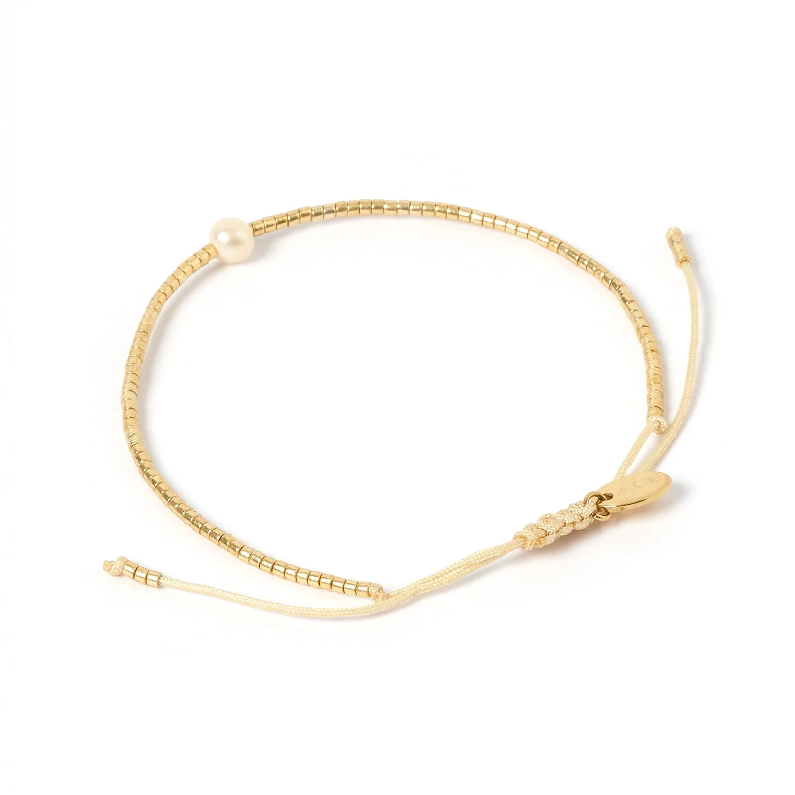 River Gold and Pearl Bracelet