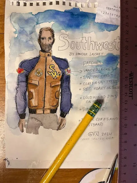 Southwest Airlines Bomber Size Small DIA Exhibition