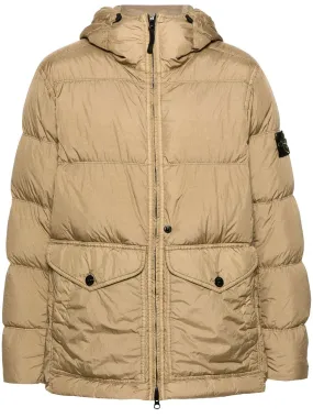 STONE ISLAND COMPASS-BADGE HOODED PADDED JACKET