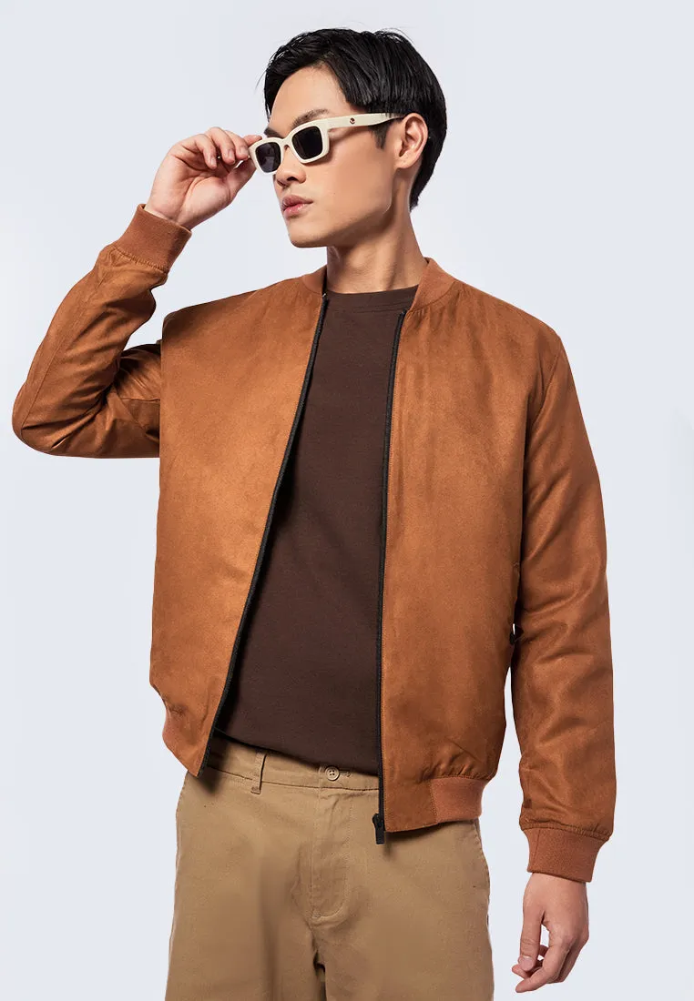 Suede Bomber Jacket