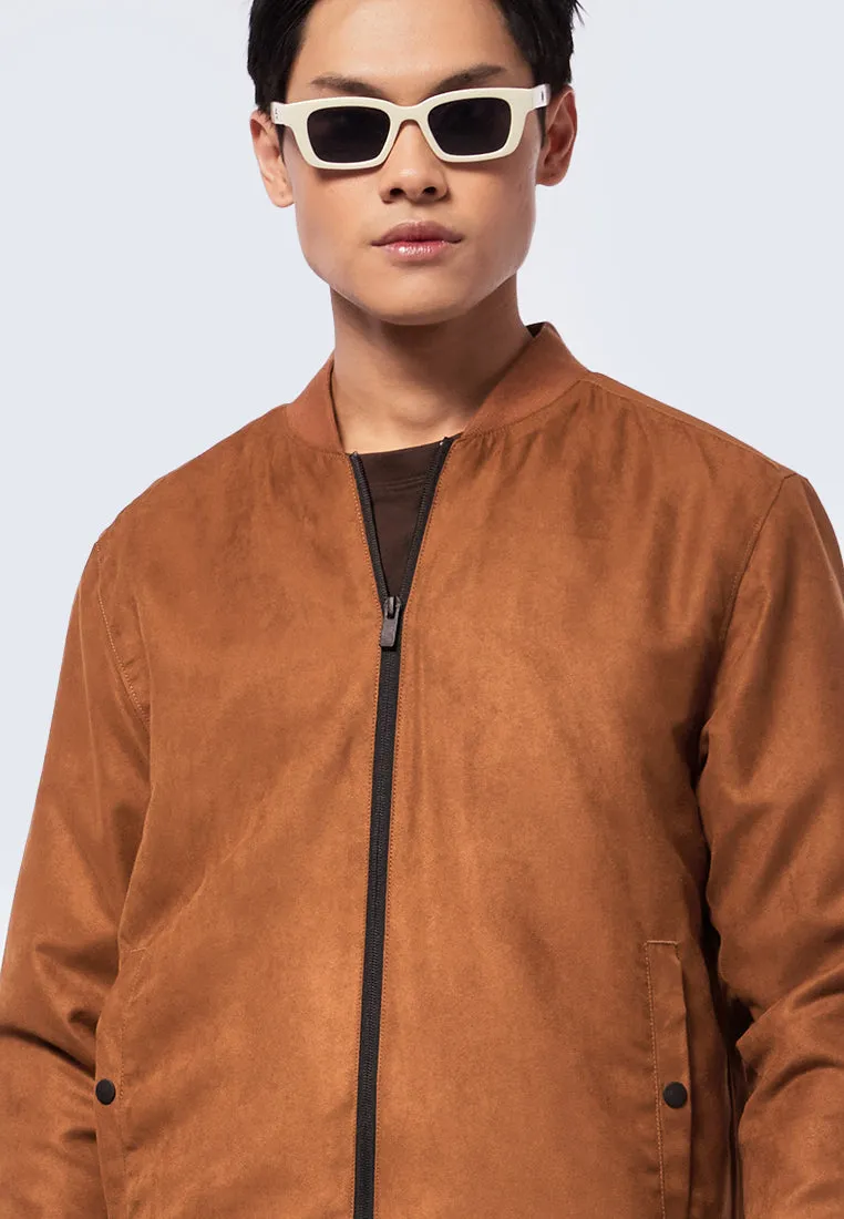 Suede Bomber Jacket