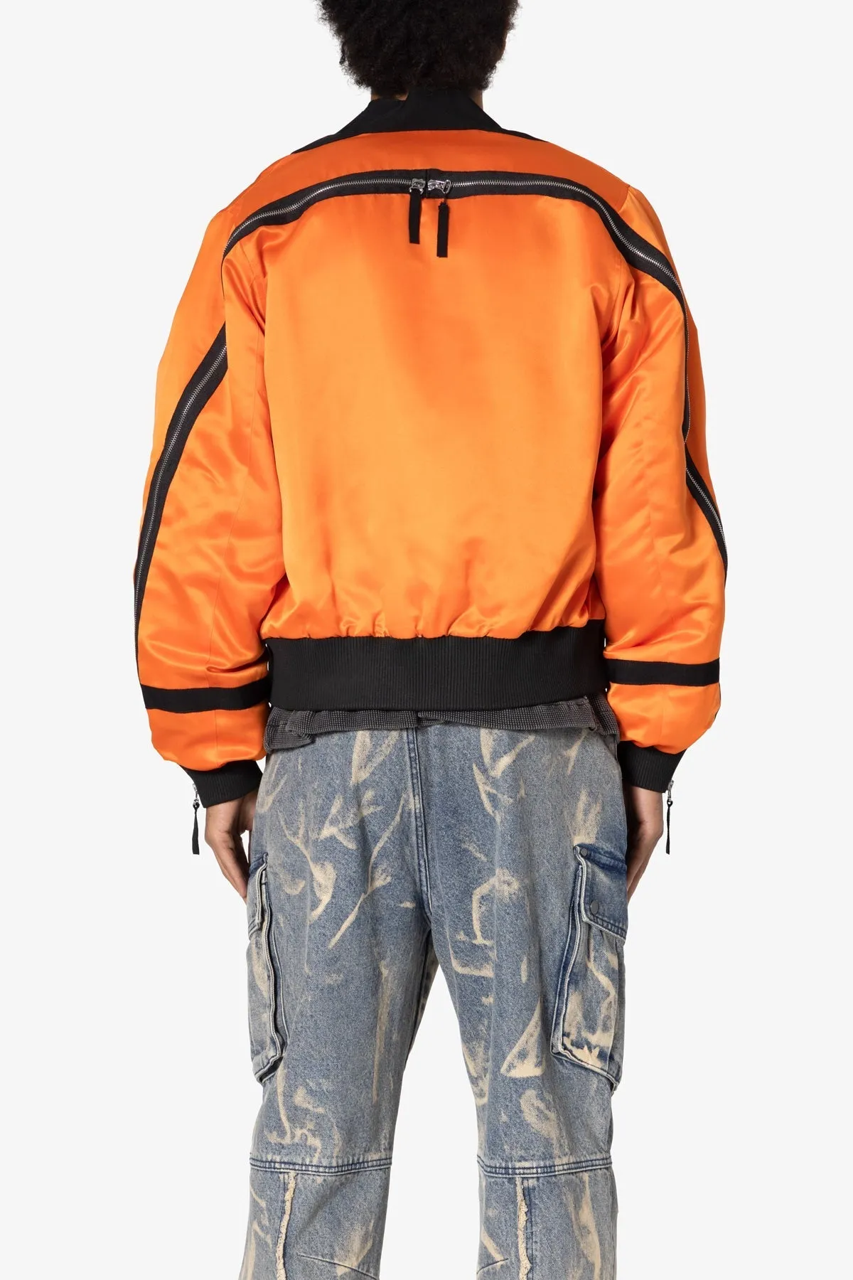 Taped Bomber Jacket - Orange/Black