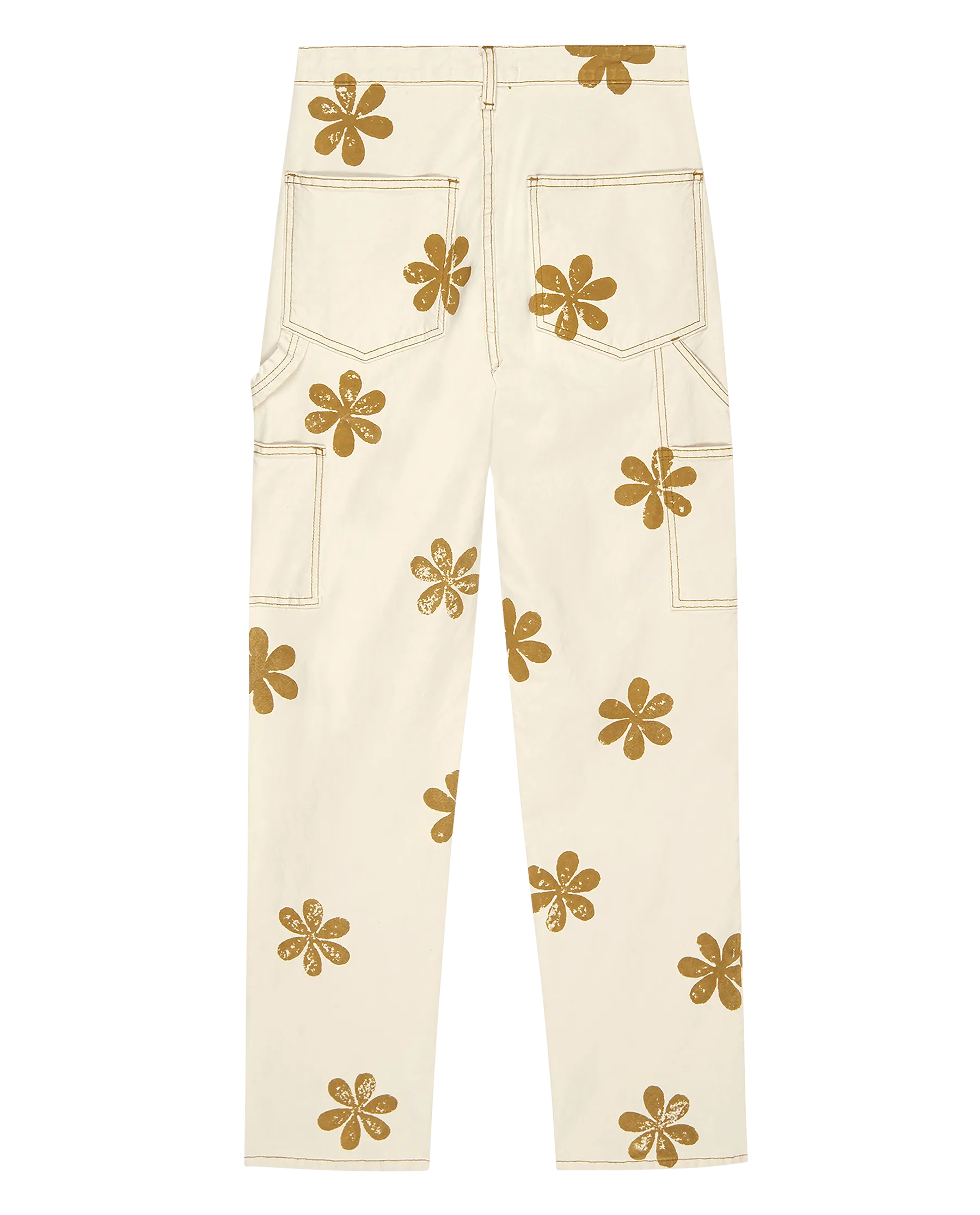 The Carpenter Pant with Daisy Stamp. -- Natural