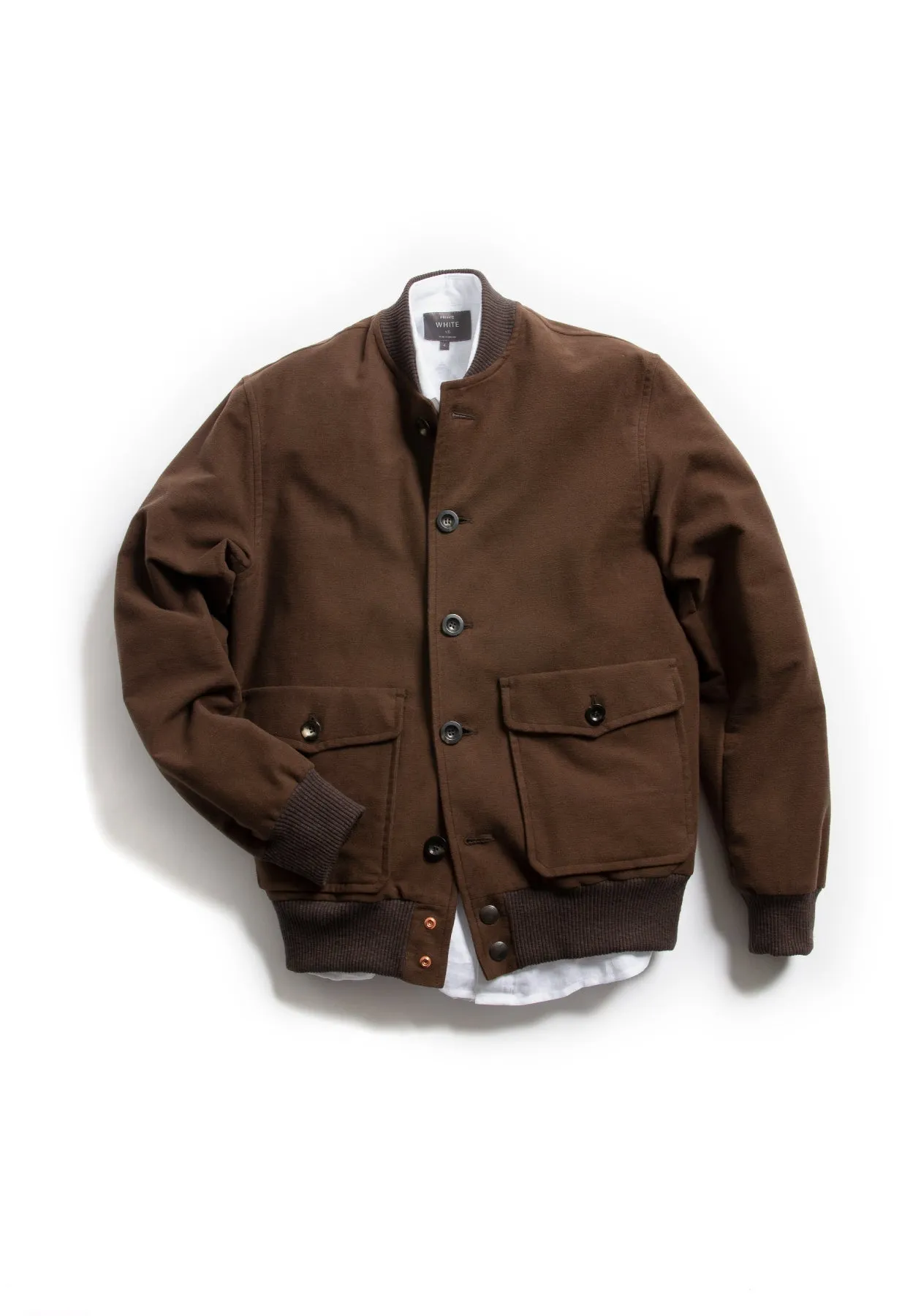 The Moleskin Bomber - Brown