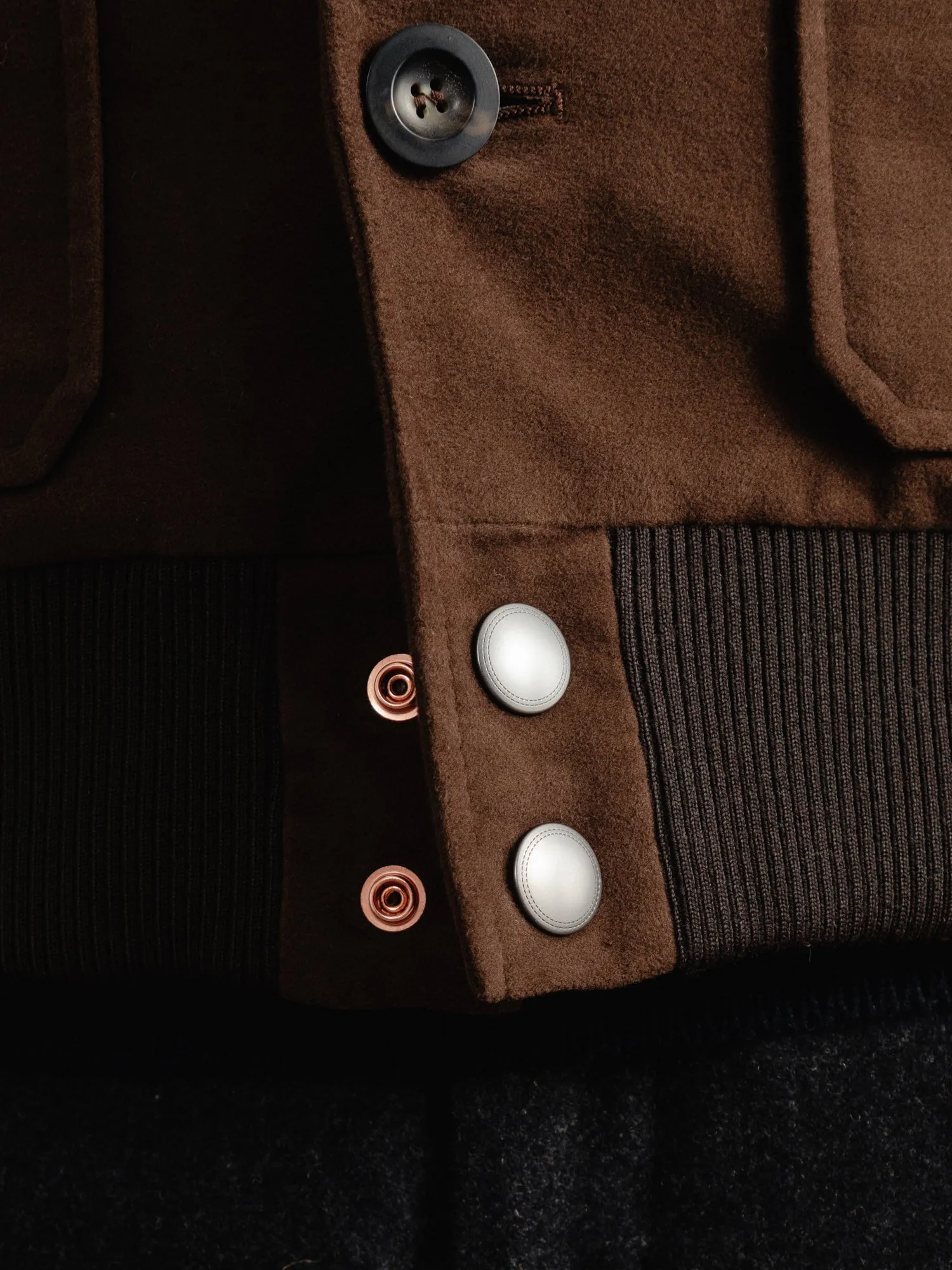 The Moleskin Bomber - Brown