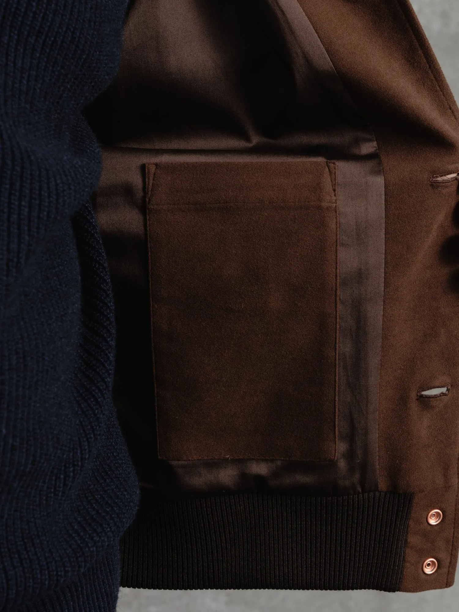 The Moleskin Bomber - Brown