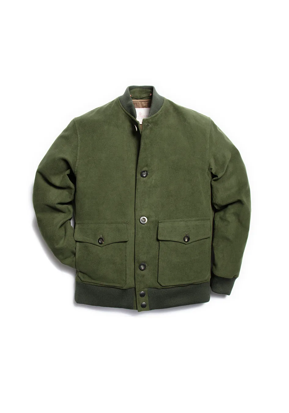 The Moleskin Bomber - Olive