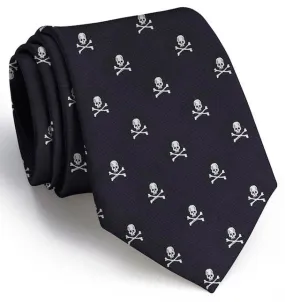 Tie Black with Skull & Crossbones